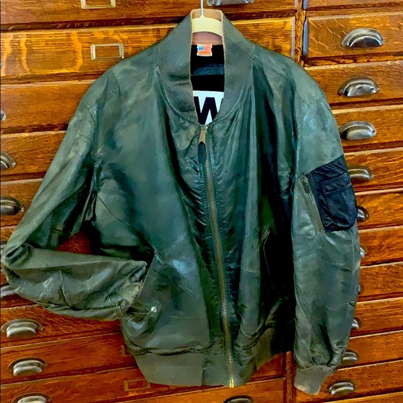 Vintage Antonio Barragan Wax Bomber Jacket - Picture 1 of 5